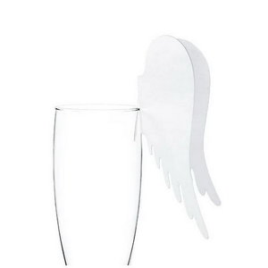 Glas decoratie engelenvleugels 10 stuks Glas decoratie engelenvleugels 10 stuks