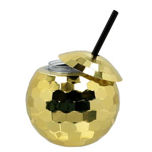 Drinkbeker Discobal goudkleurig Drinkbeker Discobal goudkleurig