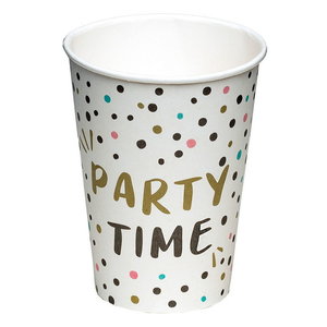 Bekertjes Party Time 8 stuks Bekertjes Party Time 8 stuks
