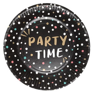 Bordjes Party Time 8 stuks Bordjes Party Time 8 stuks