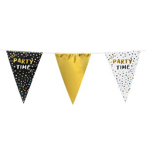 Vlaggenlijn Party Time Dots 6 meter Vlaggenlijn Party Time Dots 6 meter