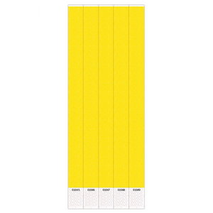 Polsbandjes fluor geel 5 stuks