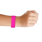 Polsbandjes fluor roze 5 stuks