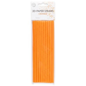 Rietjes oranje 20 stuks Rietjes oranje 20 stuks