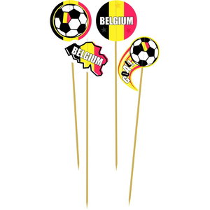 Prikkers België zwart geel rood met voetbal Op is Op