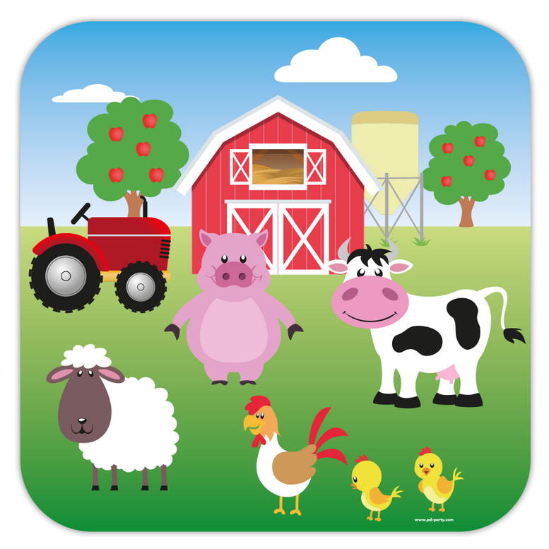 Deurbord boerderij dieren Alles voor een kinderverjaardag Feestartikelen.be