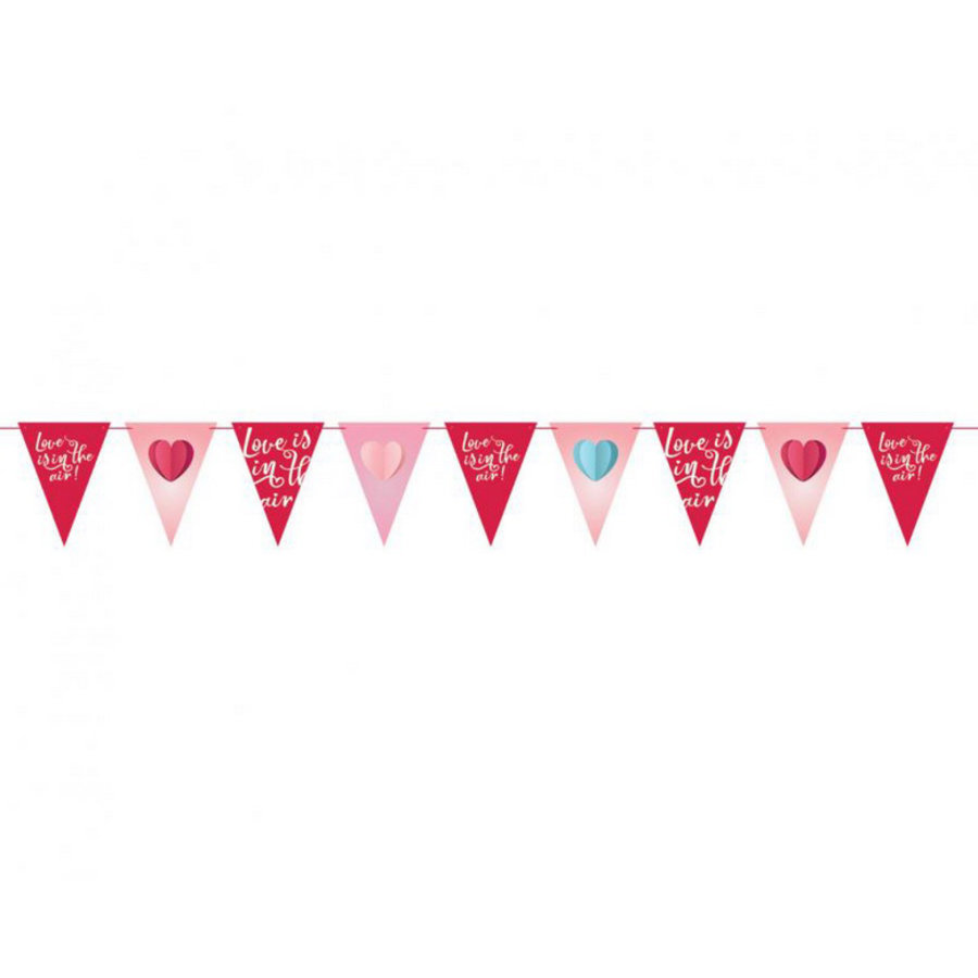 Vlaggenlijn Love is in the air 270cm