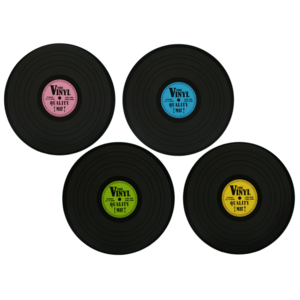 Placemats Seventies-Eighties LP's 4 stuks Placemats Seventies-Eighties LP's 4 stuks