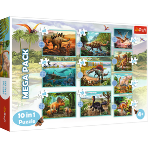 Dinosaurus Puzzels 10 stuks in luxe doos Dinosaurus Puzzels 10 stuks in luxe doos