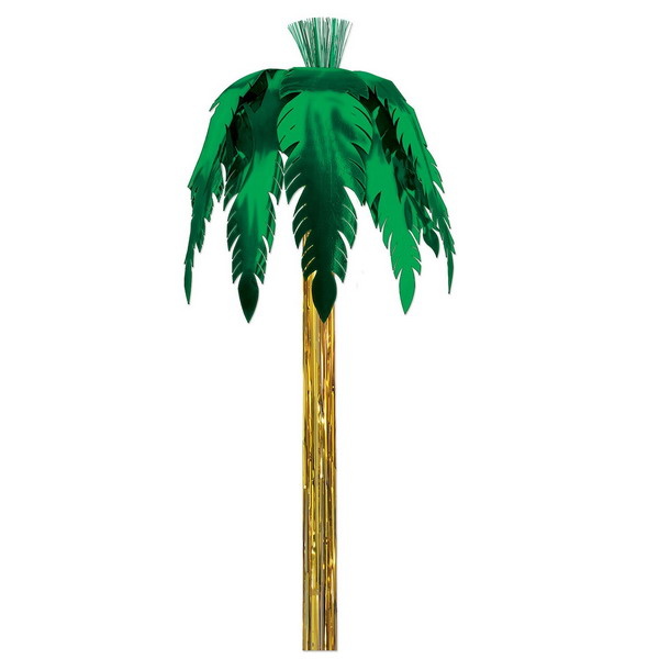 Palmboom decoratie metallic Leuk voor tropisch of jungle Feestartikelen.be