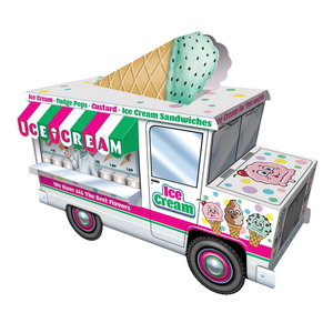 Tafeldecoratie IJsco wagen 3D Tafeldecoratie IJsco wagen 3D
