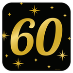 Deurbord 60 jaar goud zwart