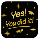 Deurbord Yes You did it goud zwart