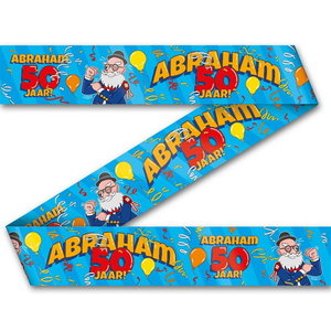 Decoratie lint Abraham 50 jaar cartoon Decoratie lint Abraham 50 jaar cartoon