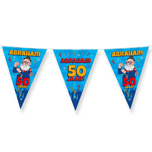 Vlaggenlijn Abraham 50 jaar cartoon Vlaggenlijn Abraham 50 jaar cartoon