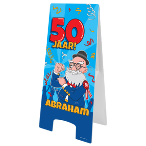 Stoepbord Abraham 50 jaar cartoon Stoepbord Abraham 50 jaar cartoon