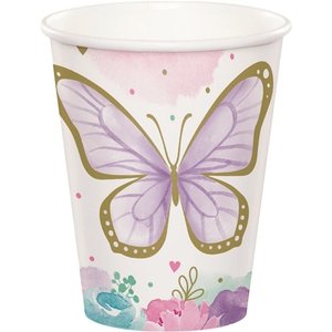 Bekertjes vlinders papillon 8 stuks