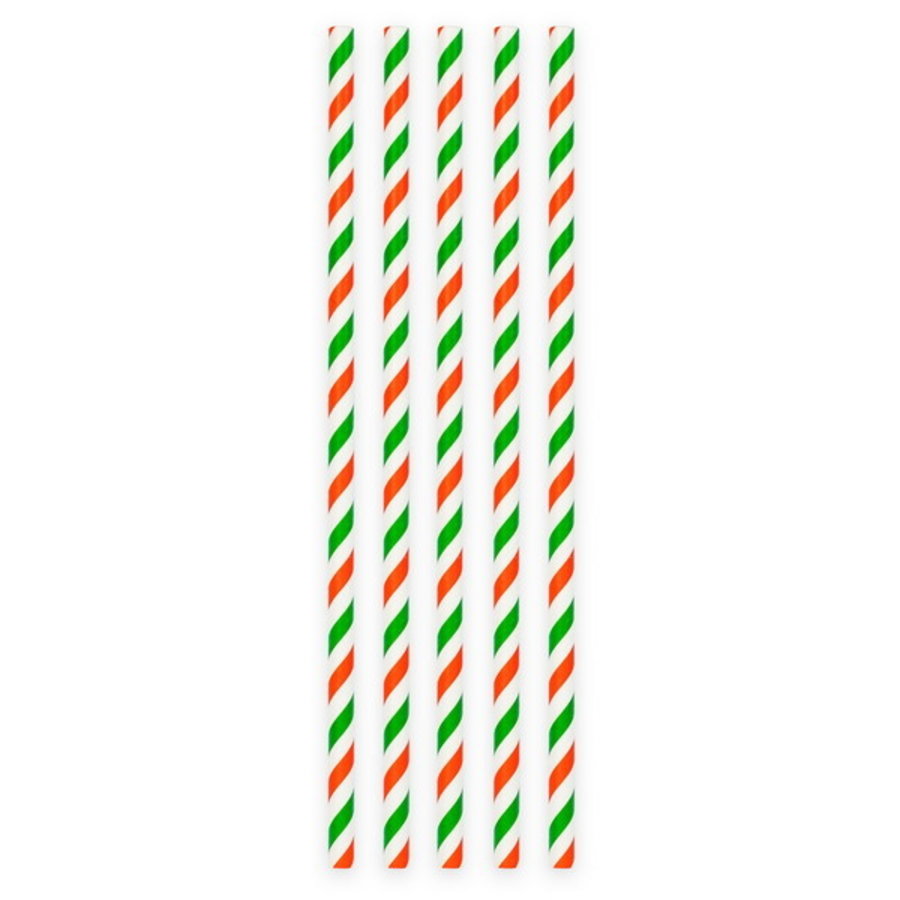 Rietjes rood wit groen 20 stuks