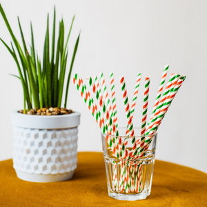 Rietjes rood wit groen 20 stuks Rietjes rood wit groen 20 stuks