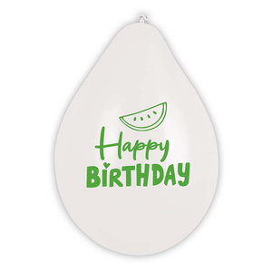 Ballonnen fruit Happy Birthday 6 stuks Ballonnen fruit Happy Birthday 6 stuks