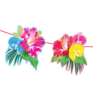 Slinger met tropische bloemen 6 meter Slinger met tropische bloemen 6 meter