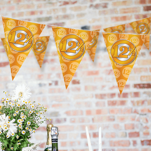 Vlaggenlijn 12.5 jaar getrouwd folie Vlaggenlijn 12.5 jaar getrouwd folie