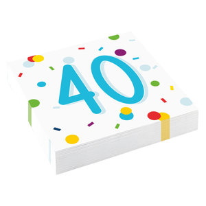 Servetten 40 jaar DOTS 3-laags 20 stuks Servetten 40 jaar DOTS 3-laags 20 stuks