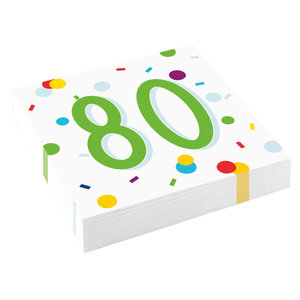 Servetten 80 jaar DOTS 3-laags 20 stuks