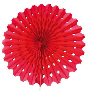 Honeycomb waaier 45cm rood Honeycomb waaier 45cm rood