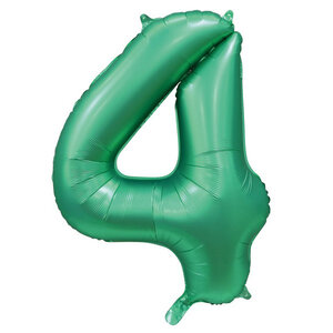 Folieballon 4 jaar GROEN voor lucht of helium MEGA Folieballon 4 jaar GROEN voor lucht of helium MEGA