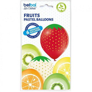 Ballonnen fruit 6 stuks Ballonnen fruit 6 stuks