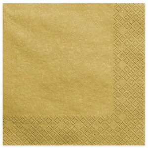 Servetten goudkleurig 20 stuks