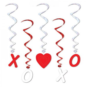 Hangdecoratie Love XOXO 102cm 5 stuks Hangdecoratie Love XOXO 102cm 5 stuks