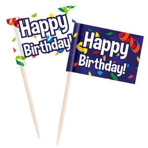 Prikkers Happy Birthday serpentine 50 stuks Prikkers Happy Birthday serpentine 50 stuks