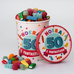 Candy Surprise bucket 50 jaar Candy Surprise bucket 50 jaar