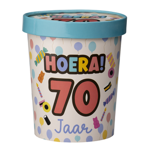 Candy Surprise bucket 70 jaar Candy Surprise bucket 70 jaar