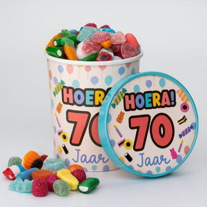 Candy Surprise bucket 70 jaar Candy Surprise bucket 70 jaar