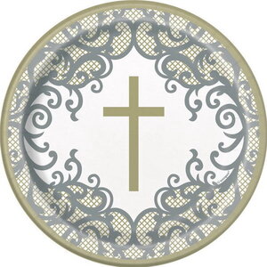 Gebaksbordjes met het Kruis 8 stuks Gebaksbordjes met het Kruis 8 stuks