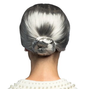 Pruik oma grijs Pruik oma grijs