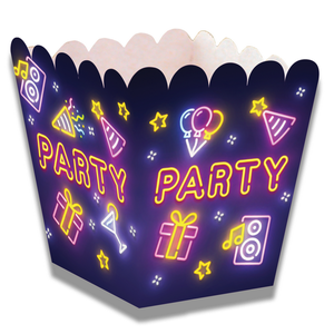 Snackbakjes mini NEON GLOW Party 12 stuks Snackbakjes mini NEON GLOW Party 12 stuks