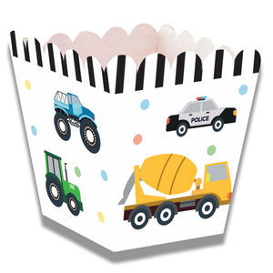 Snackbakjes mini voertuigen 12 stuks