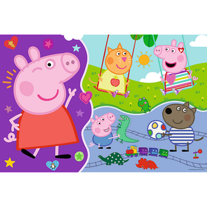 Puzzel Peppa Pig Super Giant met kleurboek Puzzel Peppa Pig Super Giant met kleurboek
