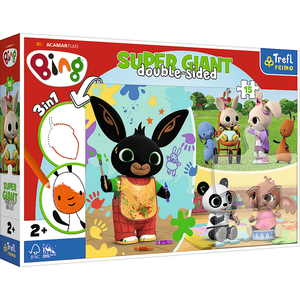 Puzzel Bing Super Giant met kleurboek Puzzel Bing Super Giant met kleurboek