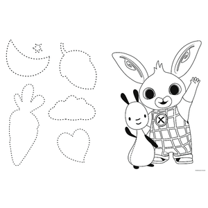 Puzzel Bing Super Giant met kleurboek Puzzel Bing Super Giant met kleurboek