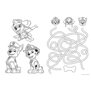 Puzzel Paw Patrol Super MAXI met kleurboek Puzzel Paw Patrol Super MAXI met kleurboek