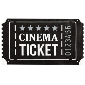 Servetten Cinema Ticket luxe 20 stuks Servetten Cinema Ticket luxe 20 stuks