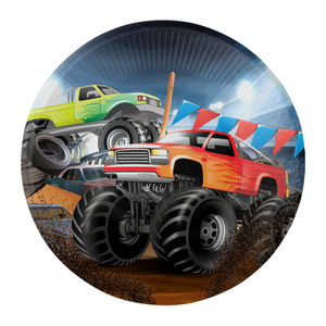 Gebaksbordjes Monstertruck 8 stuks Gebaksbordjes Monstertruck 8 stuks
