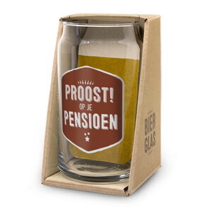 Bierglas Proost op je Pensioen