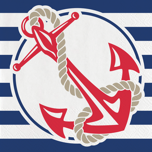 Servetten Bootfeest met Anker 20 stuks