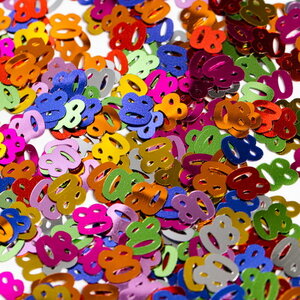 Confetti glitter 80 jaar Confetti glitter 80 jaar